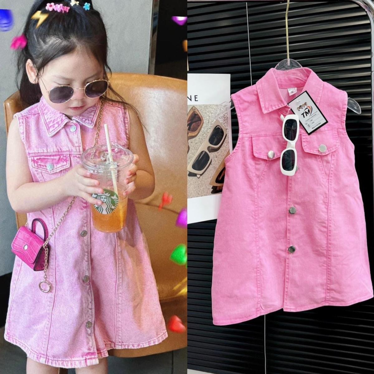 Đầm jean bé gái dễ thương size 9-32kg - tom&nau kids