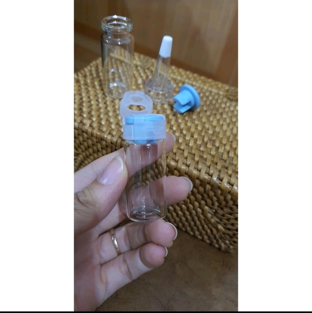 2 bộ Lọ chiết thủy tinh 5ml 10ml kèm nút