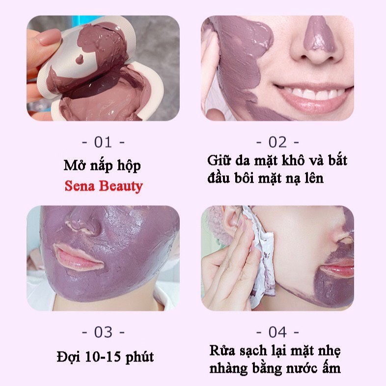 8 Hộp Mặt Nạ Bùn Cà Tím 75ml