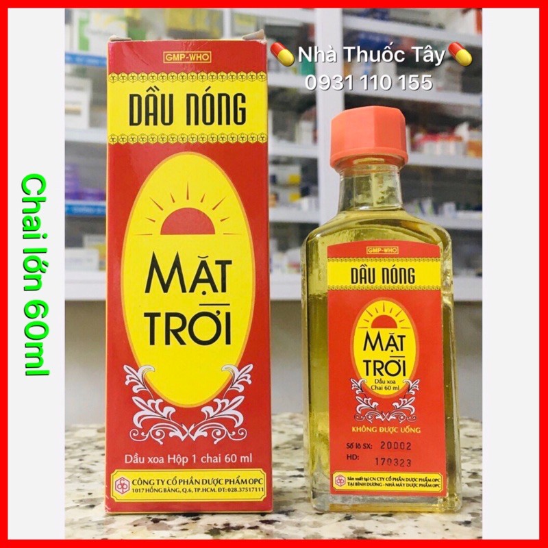 {Chính hãng} Dầu nóng mặt trời chai lớn 60ml
