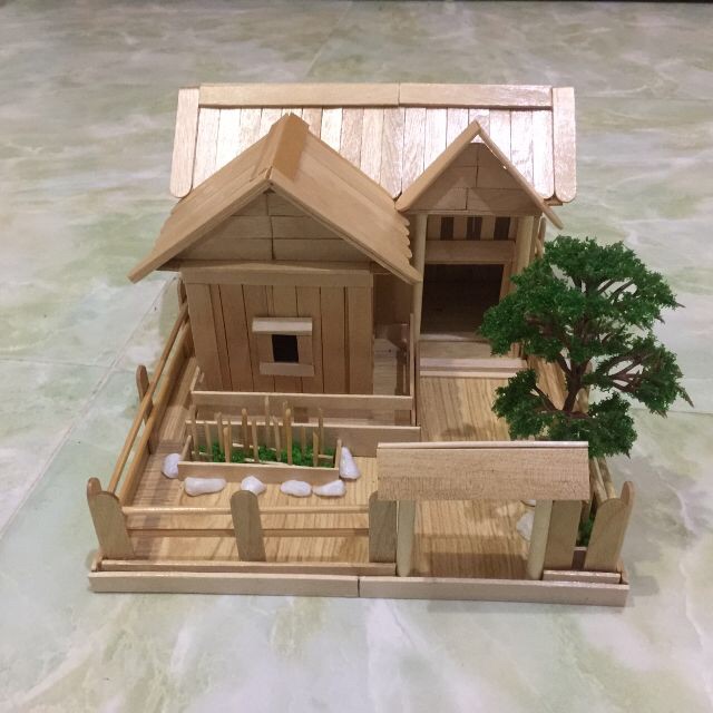Cây làm nhà mô hình cao 18cm