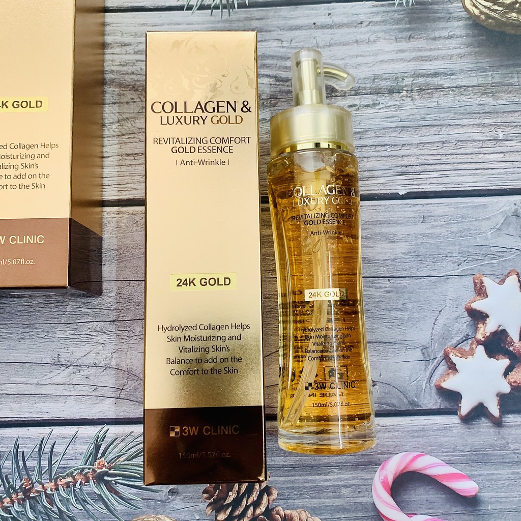 Tinh Chất Tái Tạo Dưỡng Trắng Da 3w Clinic Collagen Luxury Gold 150ml