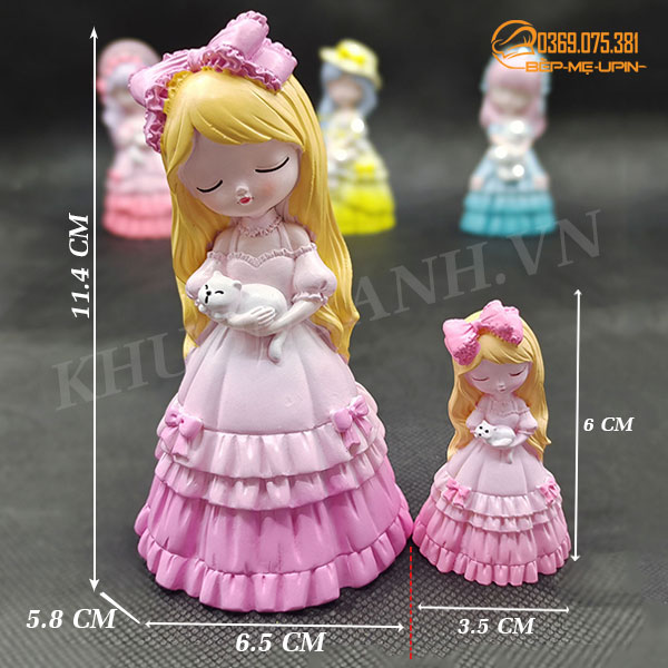 Set 2 khuôn silicon công chúa chị em