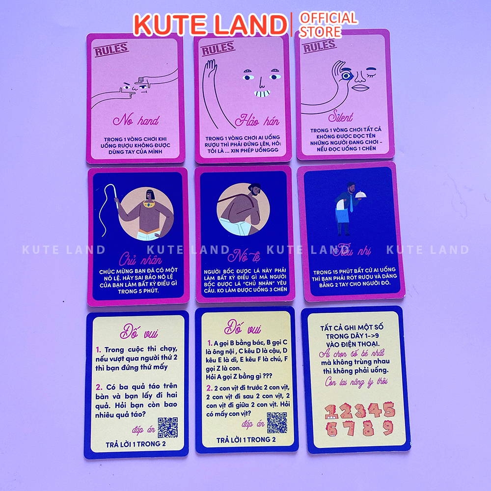 Bộ Bài Uống Đê Drinking Game Bài Uống Bia 20/83 Lá Hot Trend Cho Buổi Tụ Tập Bạn Bè Thêm Phần Vui Nhộn