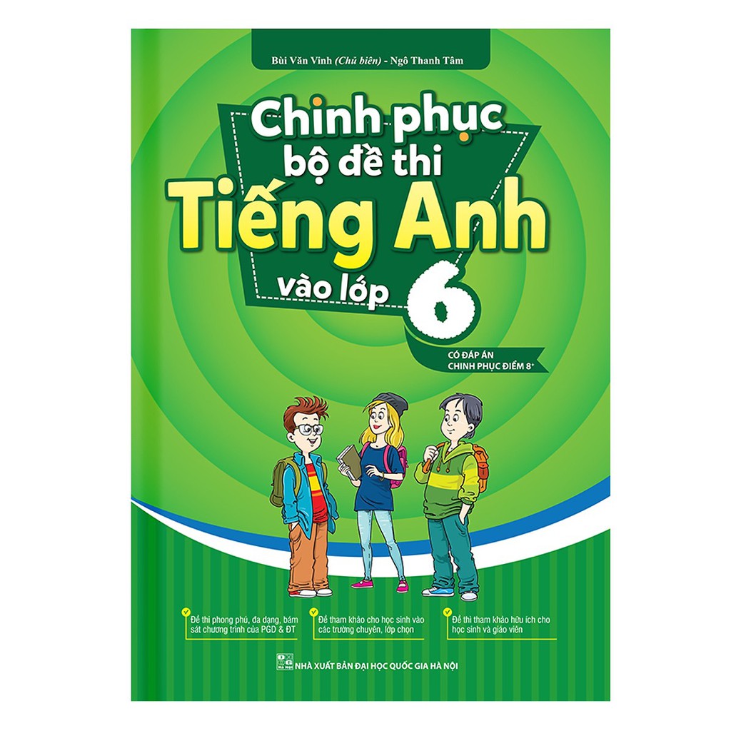 Sách - Chinh phục bộ đề thi Tiếng Anh vào lớp 6 (tái bản) - Mhbooks