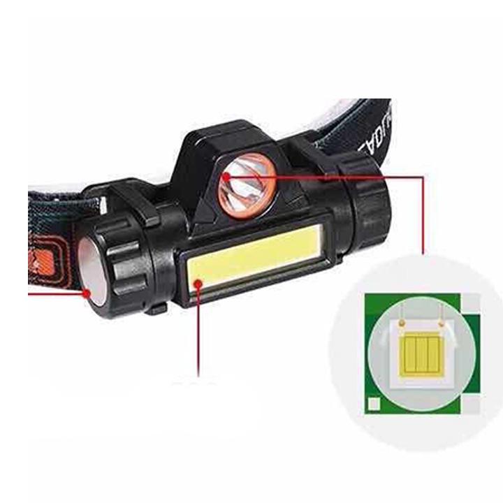 Đèn pin đội đầu 2 BÓNG 101 Tặng Kèm Pin