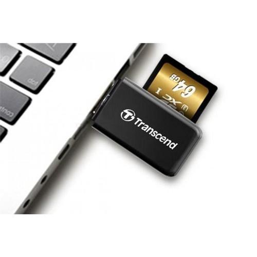 Đầu đọc thẻ nhớ 3.1 Transcend RDF5 Gen - hỗ trợ khe microSD/SD (Đen) - Nhất Tín Computer