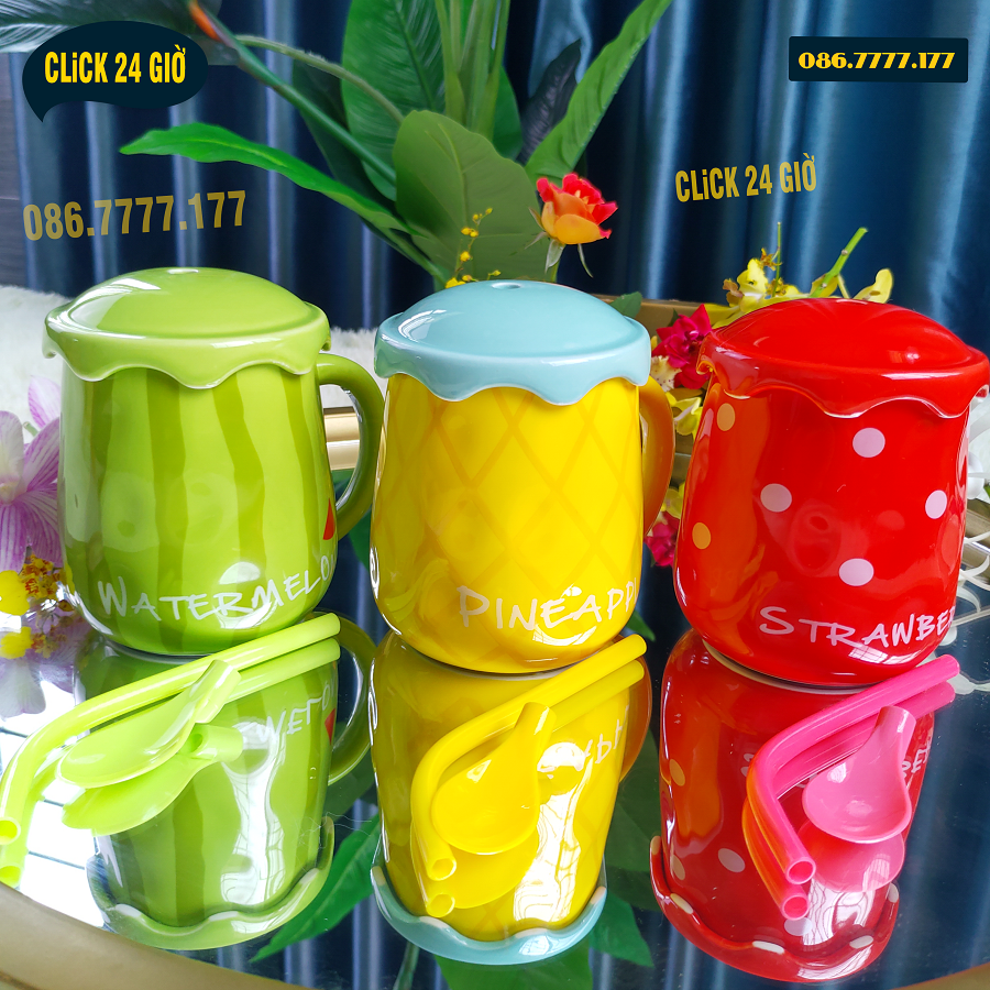 Cốc Sứ Hình Trái Cây Siêu Đáng Yêu