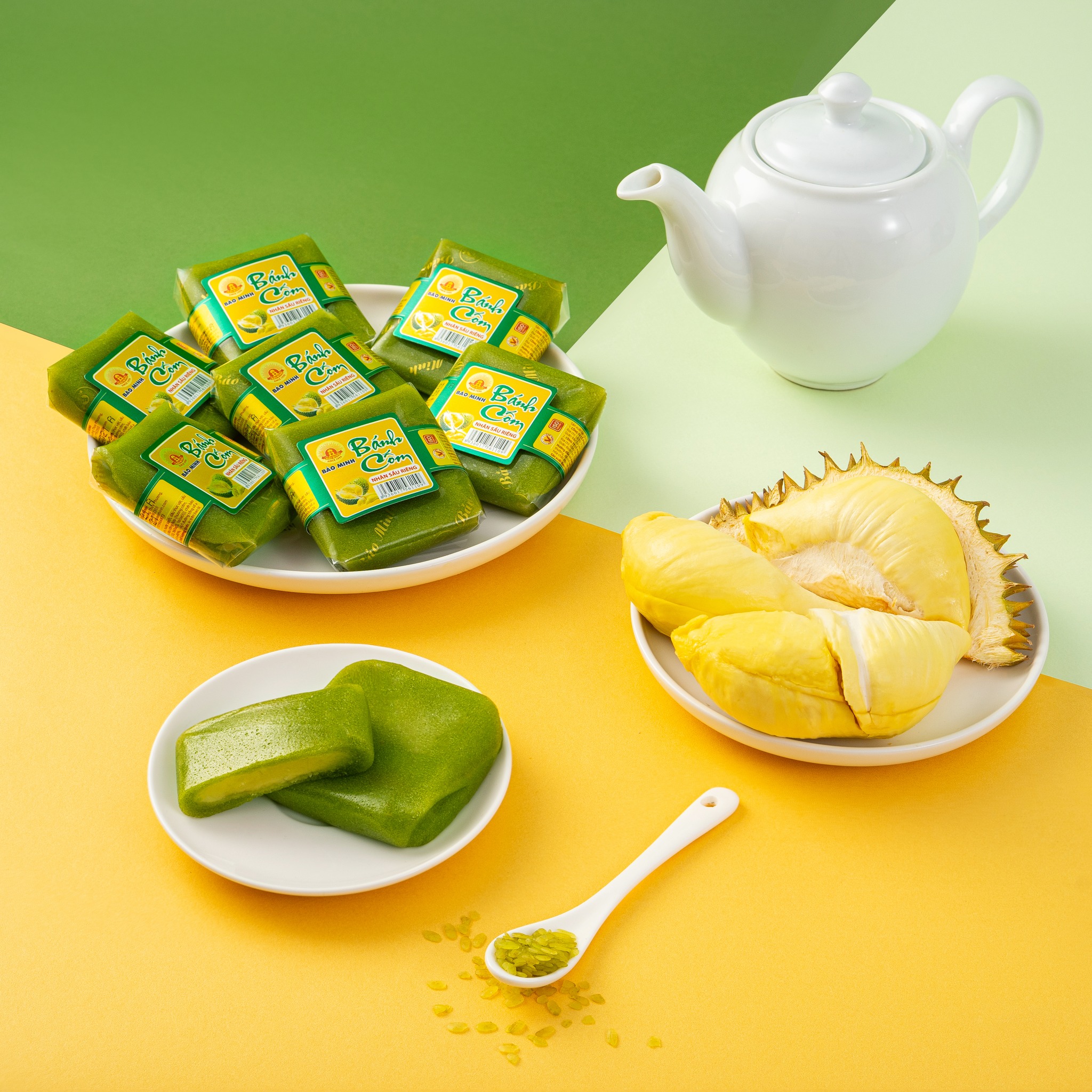 Bánh cốm sầu riêng Bảo Minh 75g