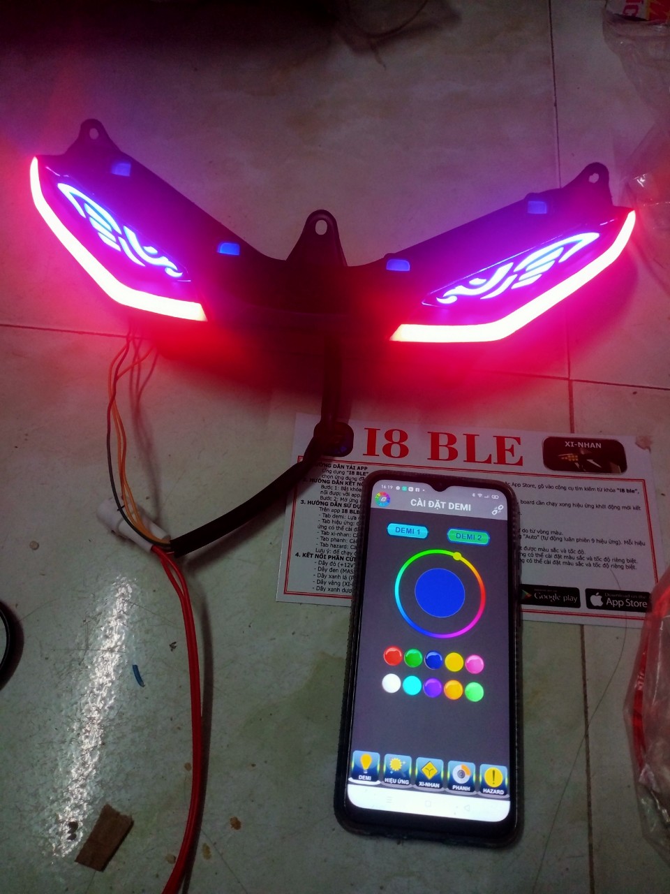 bộ audi i8 mắt cáo rắc  cấm như zin. điều khiển bằng điện thoại