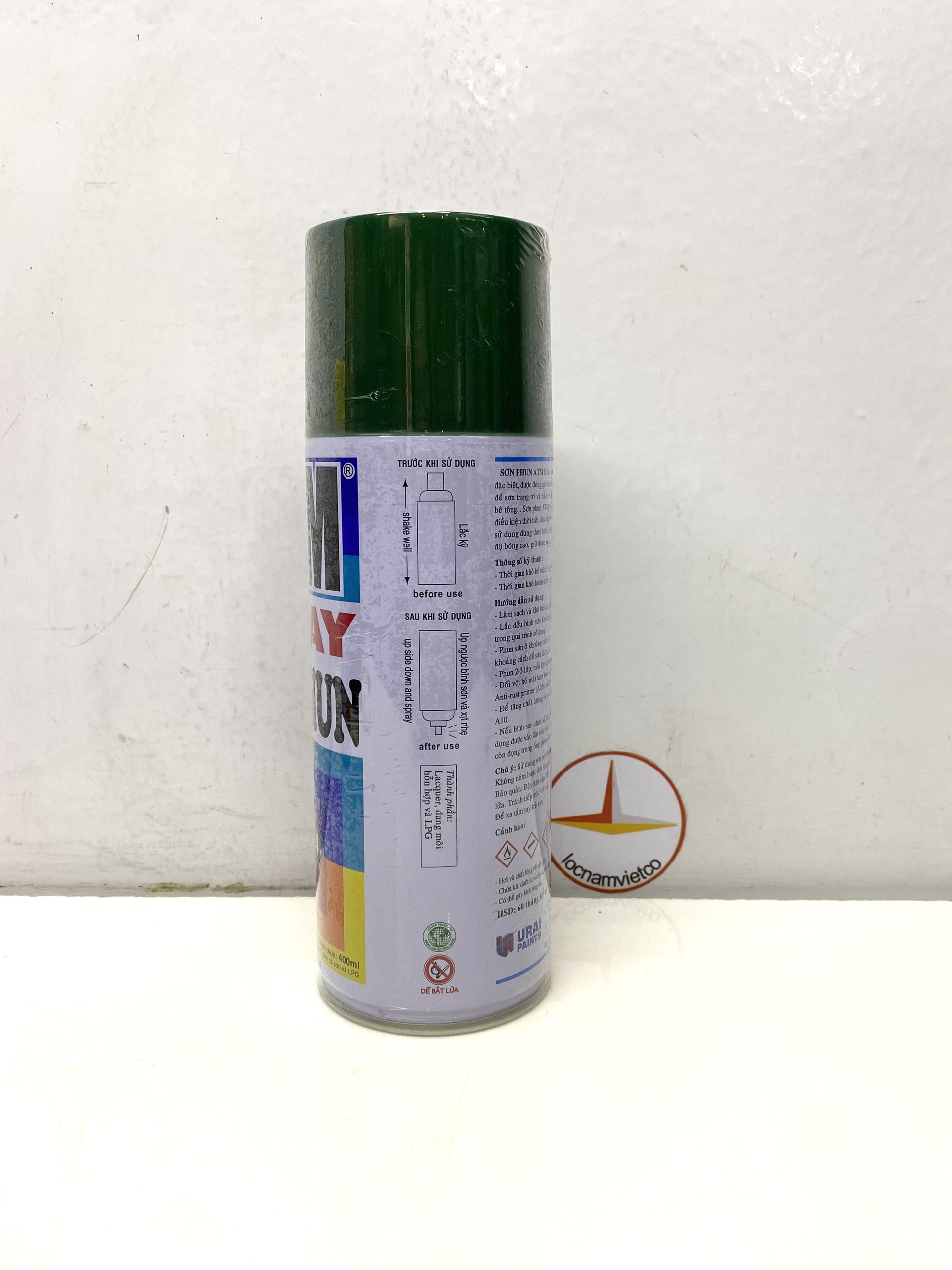 Sơn phun, sơn xịt ATM màu xanh green A214