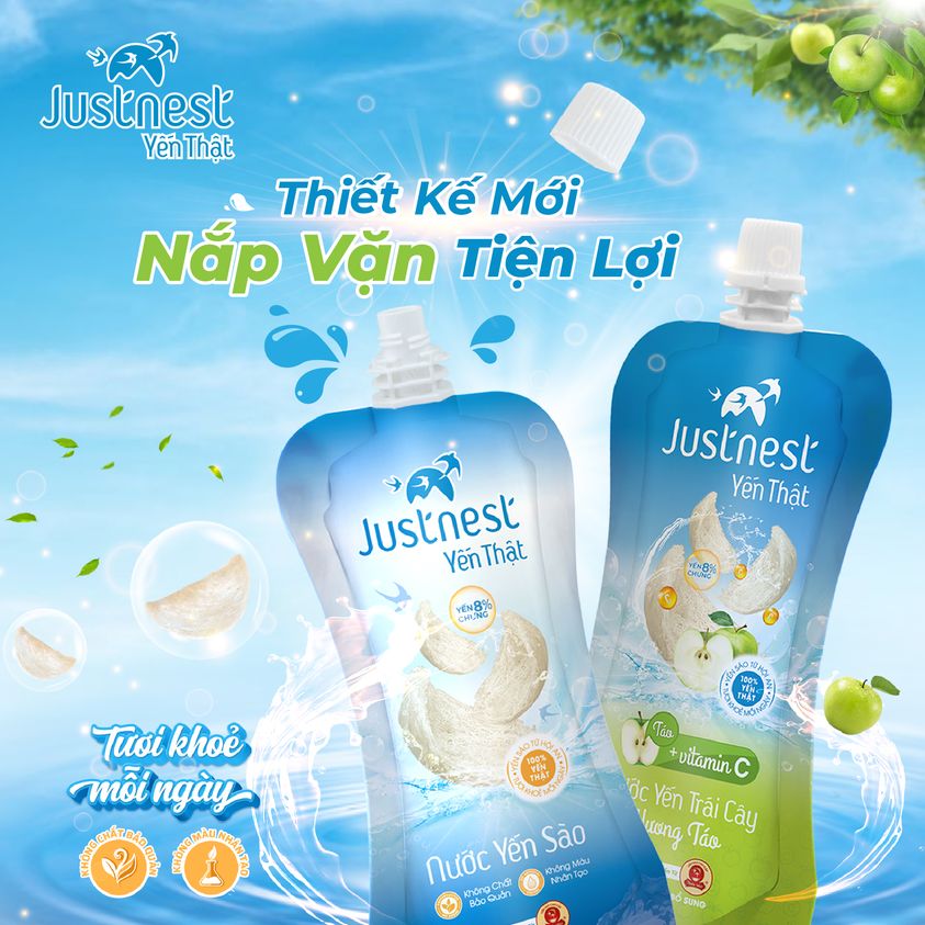 Túi Nước Yến Thật Justnest nguyên bản (160ml)