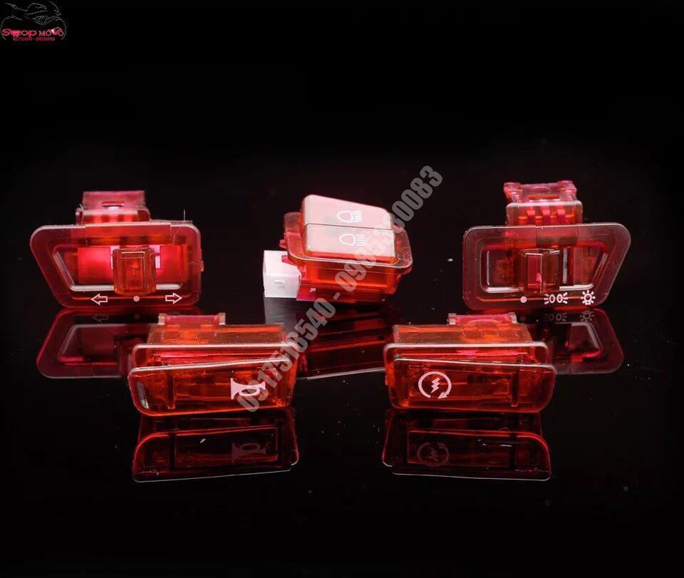 Bộ Công Tắc Màu Siêu Đẹp Trang Trí Xe Máy 5 Chi Tiết .