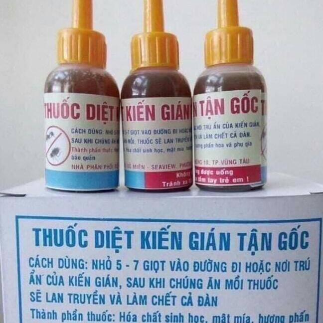 Set 3 lọ thuốc diệt kiến gián côn trùng