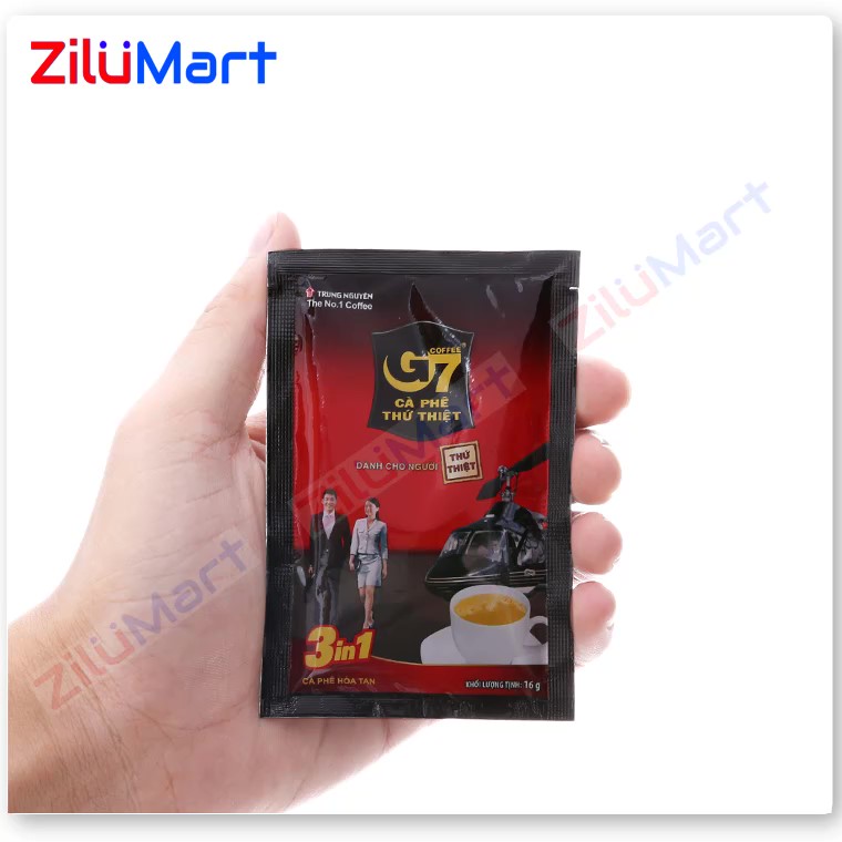 Cà phê sữa hòa tan G7 3 in 1 (hộp 21 gói) loại 336g