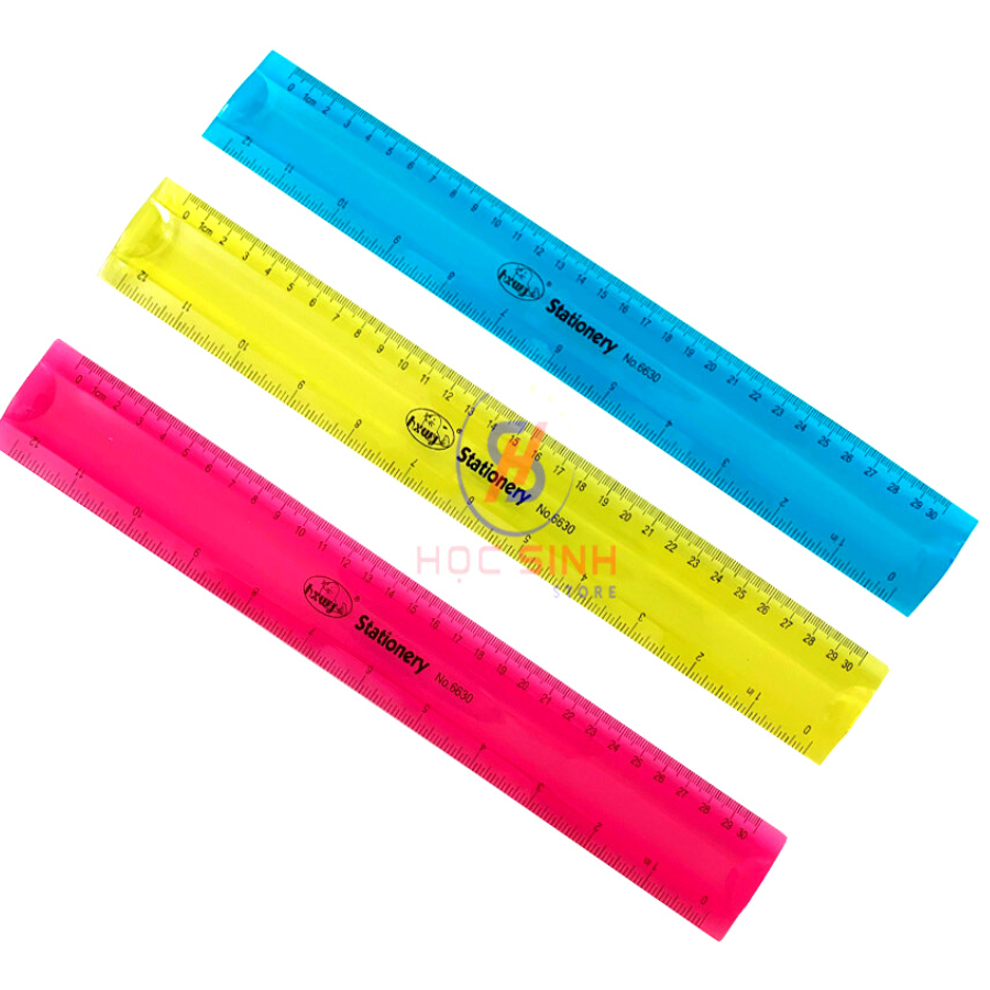 Combo 2 Cây Thước Dẻo Nhiều Màu 30cm No.300 ( Giao màu ngẫu nhiên )