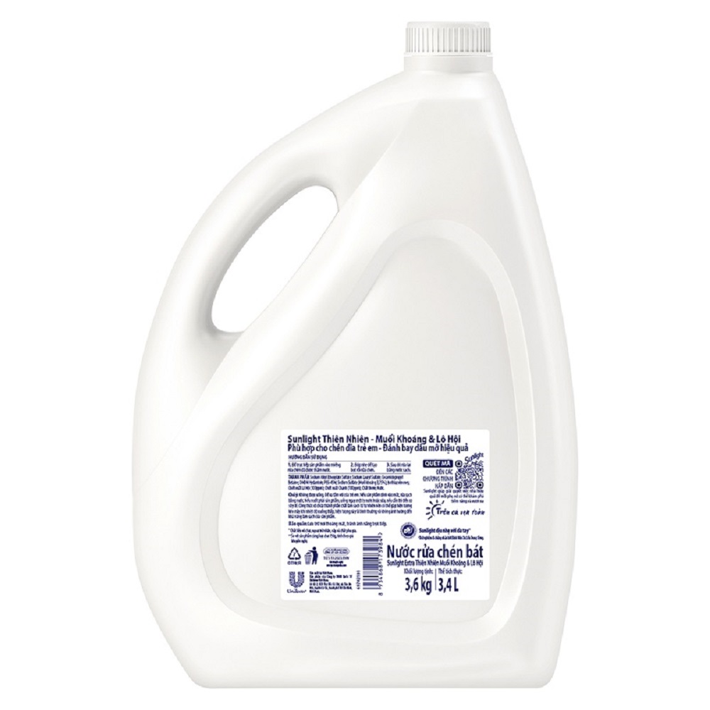 Nước rửa chén Sunlight thiên nhiên 3.6kg