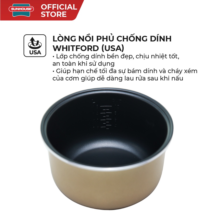 Nồi cơm điện tử SUNHOUSE 1.8L SHD8909