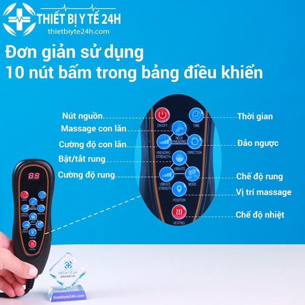 Nệm Massage Toàn Thân, Đệm Mát Xa Toàn Thân Hồng Ngoại BEAME Cao Cấp Với 20 Con Lăn 4D Massage Vùng Cổ Vai Gáy Làm Dịu Vị Trí Đau Nhức  Kết Hợp 10 Động Cơ Rung Massage Toàn Thân