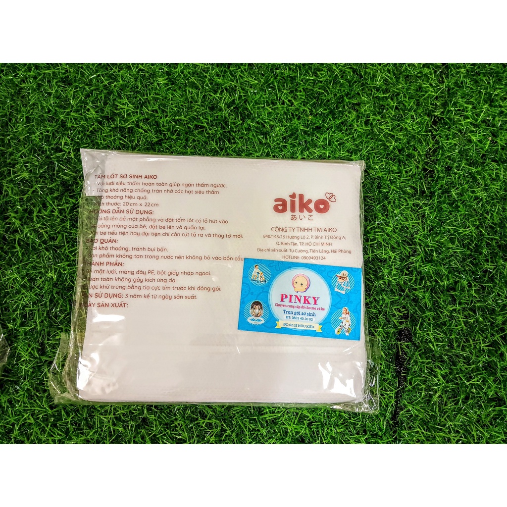 Tấm Lót Phân Su Sơ Sinh Cao Cấp Aiko - Gói 30 Miếng (20x22cm)