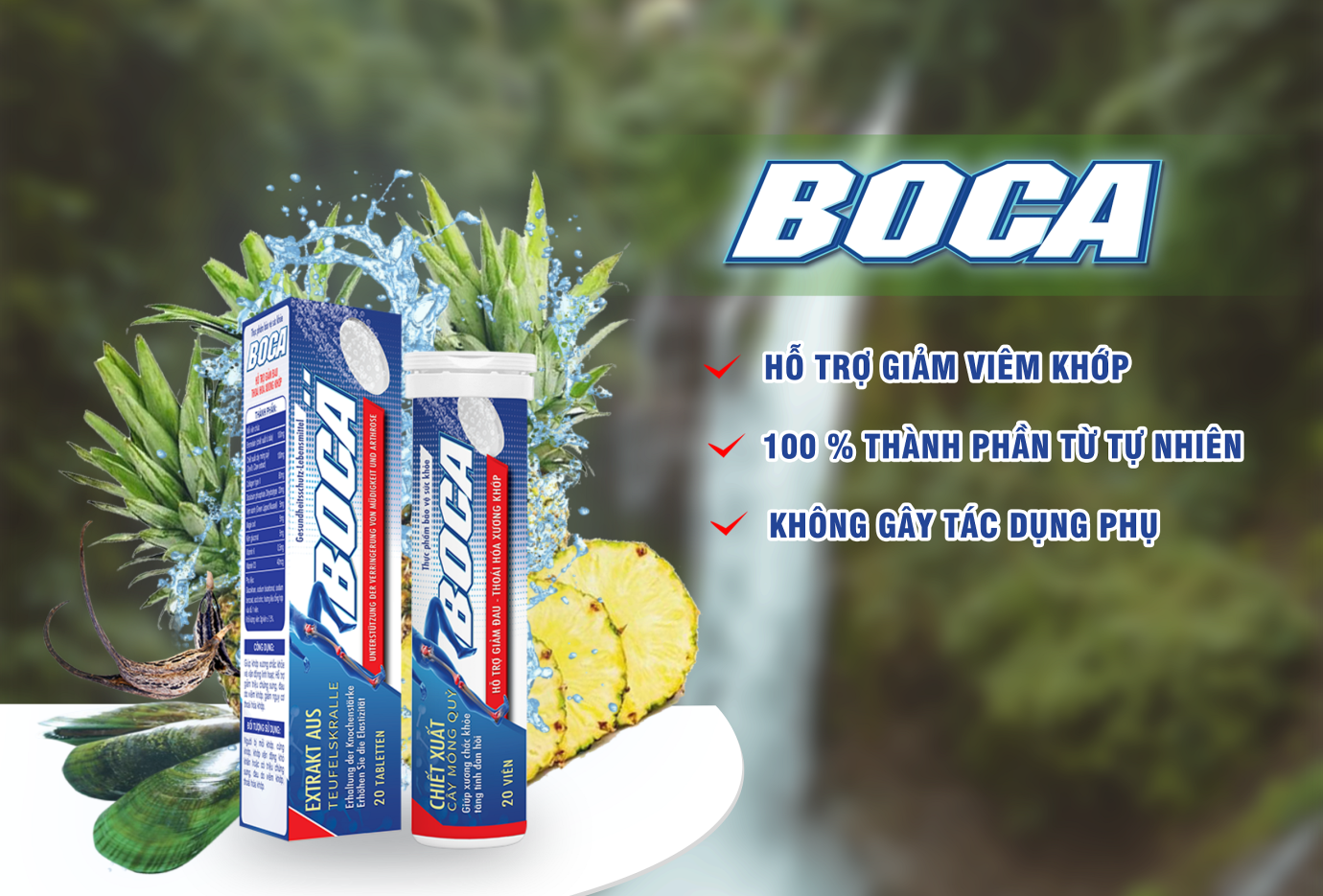 Viên Sủi BOCA chiết xuất cây móng quỷ giúp khớp xương chắc khoẻ và vận động linh hoạt - TT365