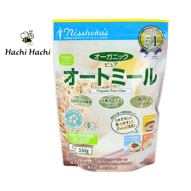 Bột yến mạch Nhật Bản nguyên chất Nippon Food 330g Hữu cơ Organic - Hachi