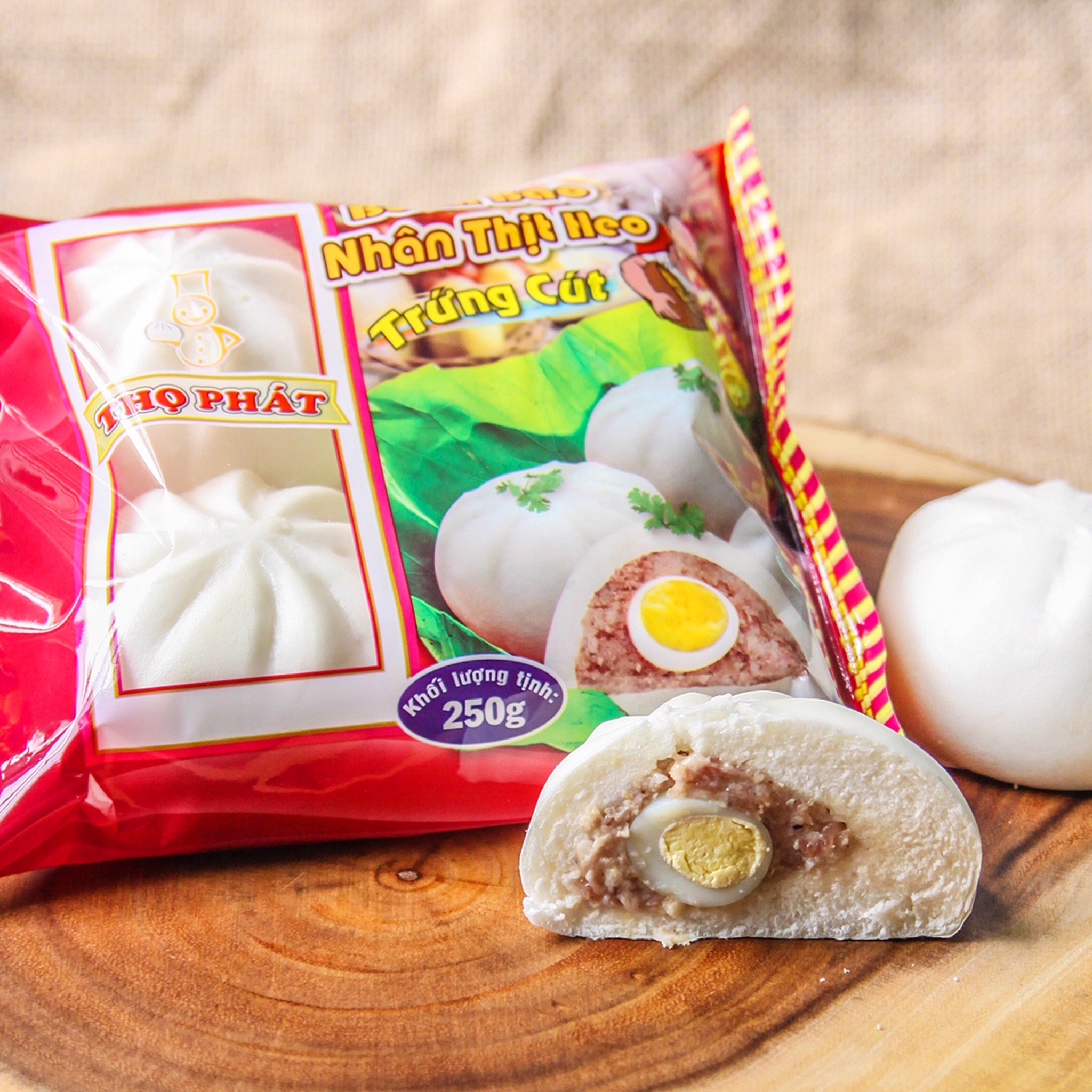 [Siêu thị WinMart] - THỌ PHÁT Bánh bao nhân thịt heo trứng cút 250g