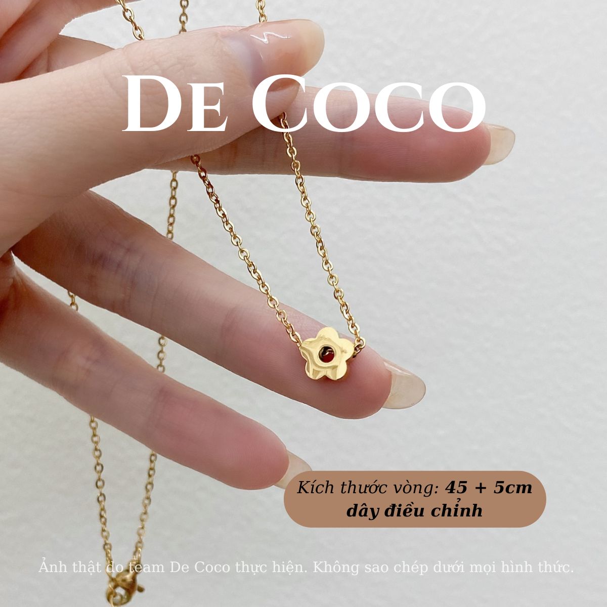 [KHÔNG ĐEN GỈ] Vòng cổ mặt hình hoa Elise De Coco