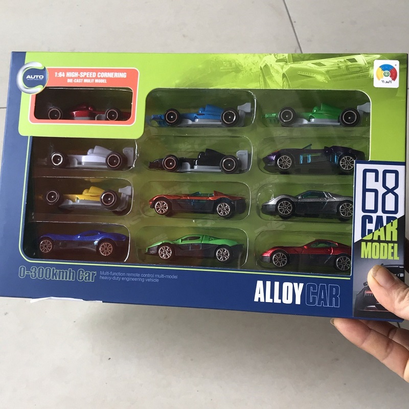 Sét 12 Xe Đua Ô Tô Bằng Sắt