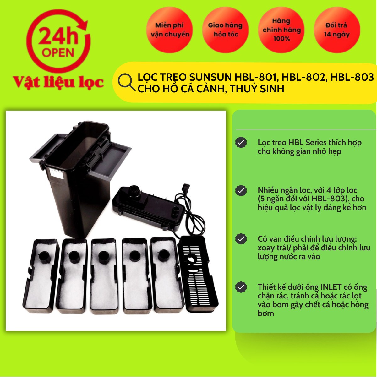 Lọc Thác Treo Sunsun Hbl -802-803