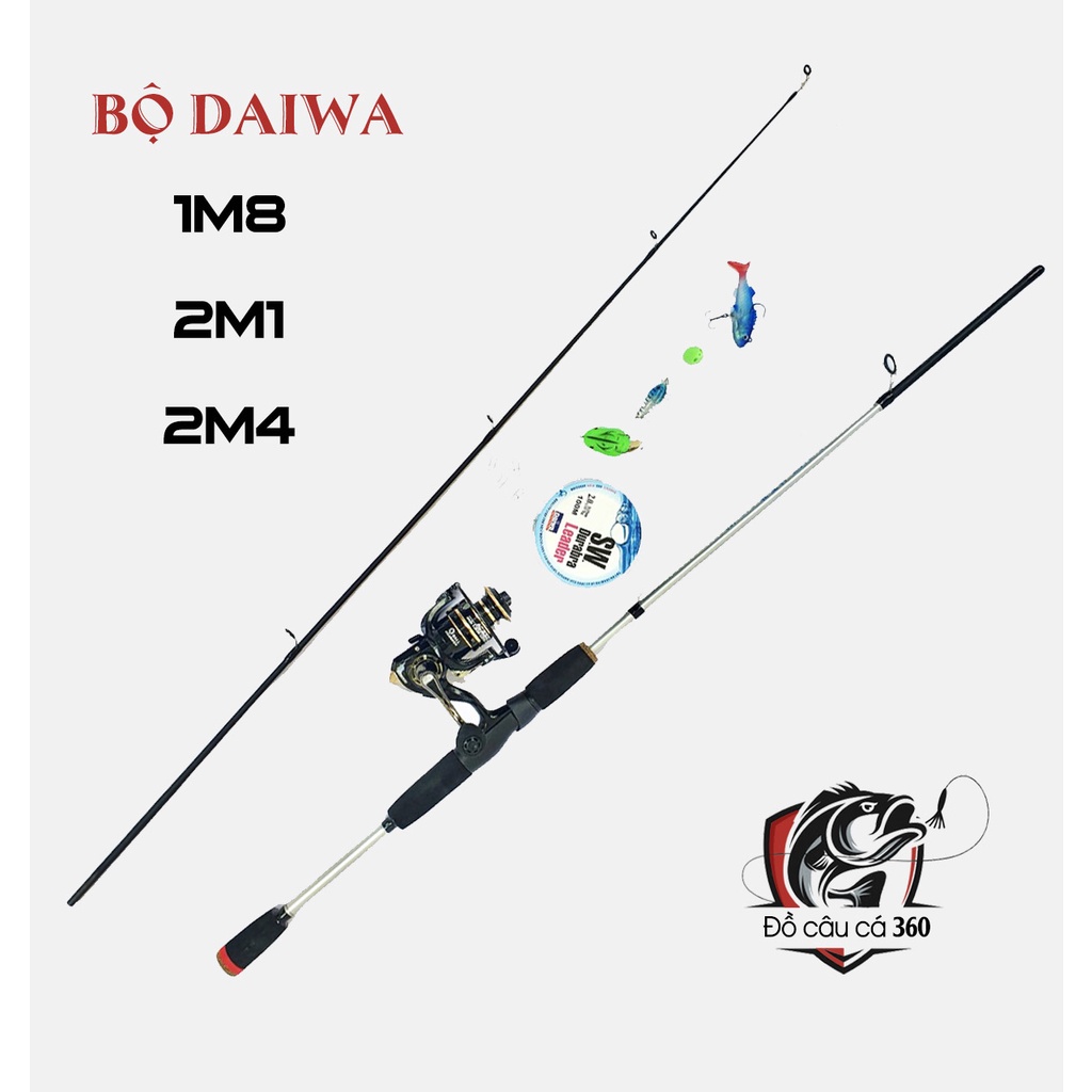 Bộ cần câu cá lure máy đứng daiwa hàng nội địa siêu rẻ siêu khỏe cần câu lure độ cứng ml