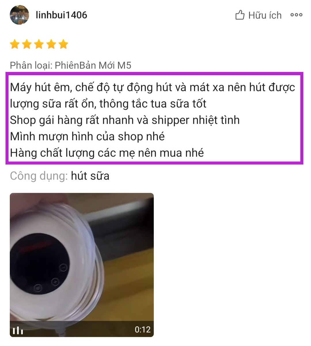 [Phiên Bản M05 Mới Nhất] Máy Hút Sữa Điện Đôi ICHIKO Nhật Bản(Massage;Kích sữa;Vắt Kiệt)