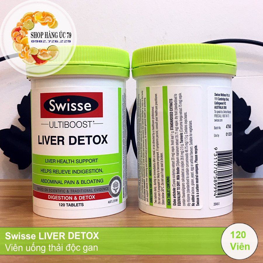 Swisse LIVER DETOX - Viên uống thải độc gan