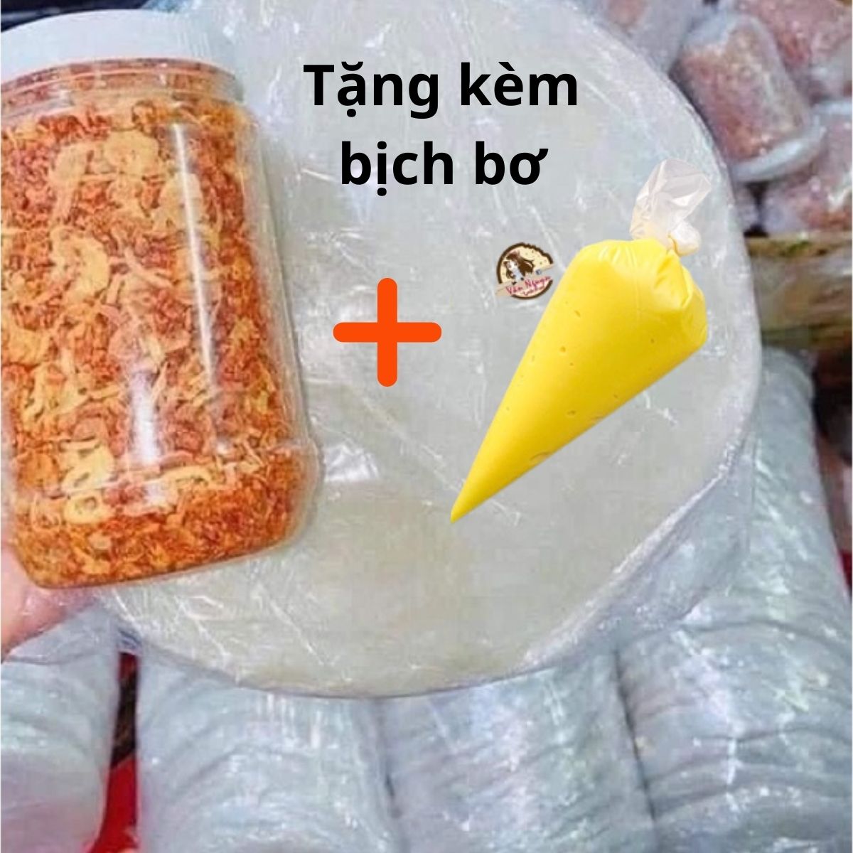 Combo Bánh tráng phơi sương 500g +1 lọ tôm hành phi loại 1 siêu ngon - nhikemshop.