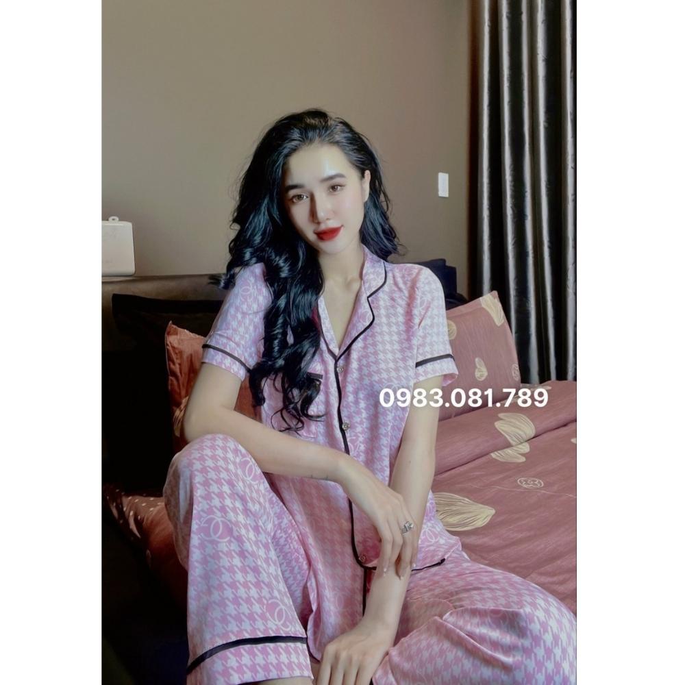 Bộ Pijama Lụa Mango - Bộ mặc Nhà - Bộ Lụa Mango Hình Dễ Thương