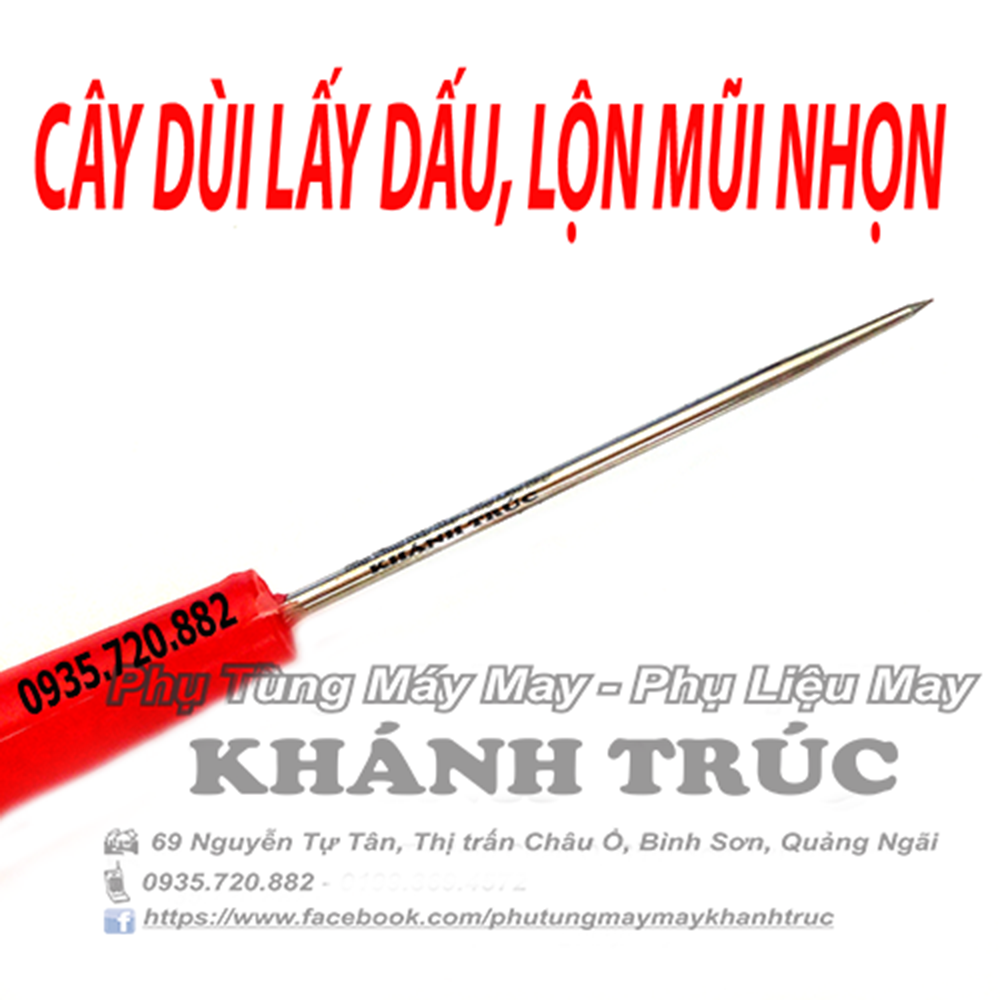 2 Cây dùi lộn cổ + lấy dấu máy may công nghiệp