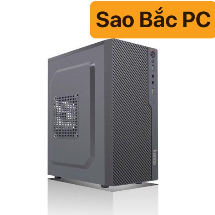 (maytinhsaobac) Vỏ Case Máy tính KENOO T12 (Mini Tower/Màu Đen) - Chính hãng