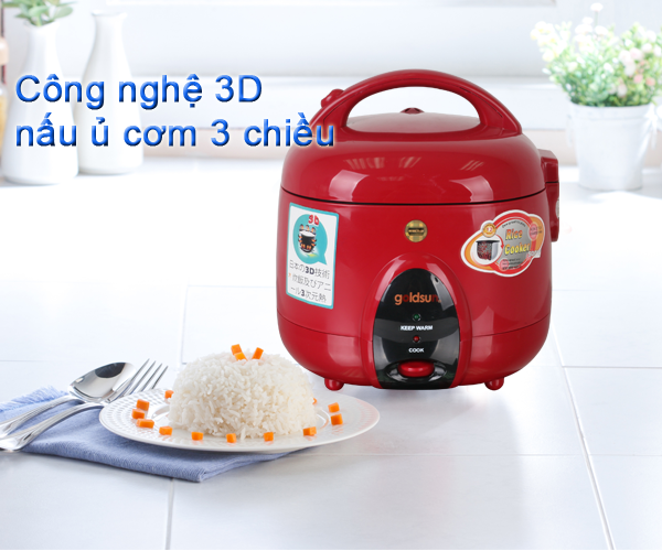 Nồi cơm điện Goldsun nắp Gài 3D 1,5 lít ARC-G150GP