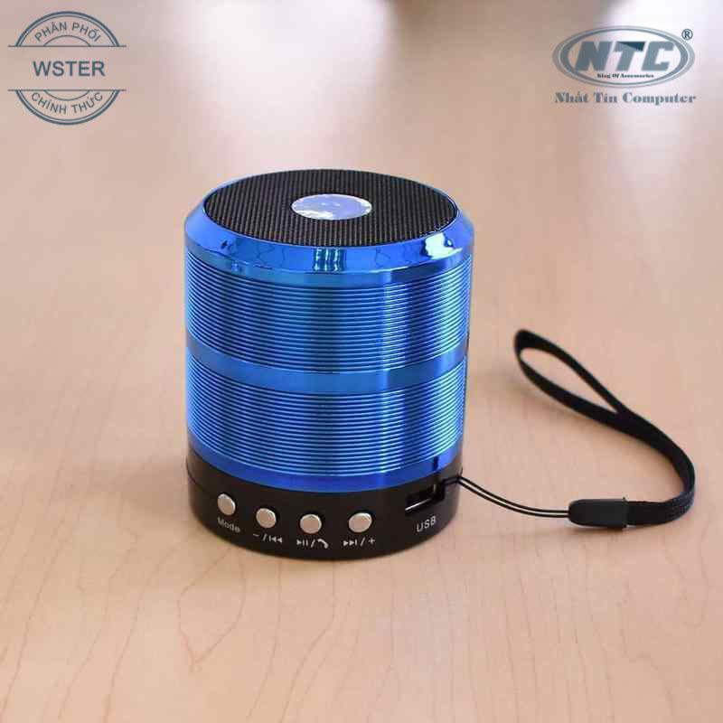 Loa Bluetooth Wster WS-887 hỗ trợ USB/thẻ nhớ/FM/AUX (xanh)