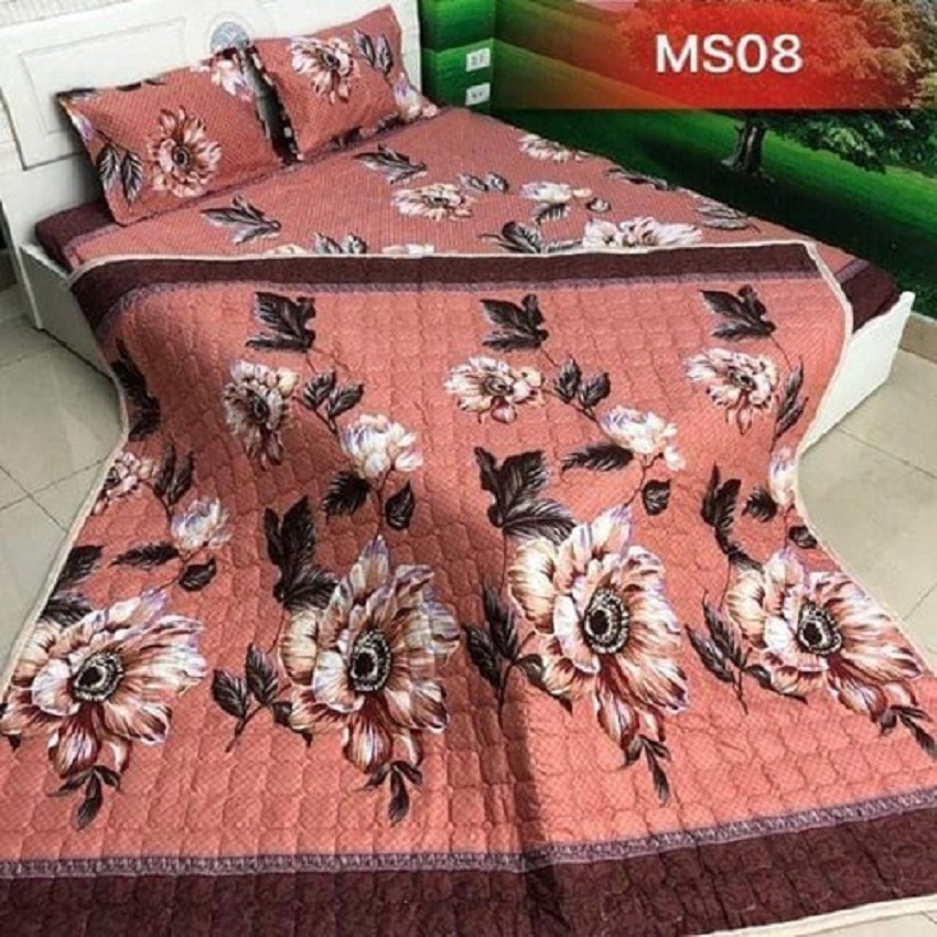 Bộ ga gối poly cotton sét 4 món. không chăn 1M4 X 2M