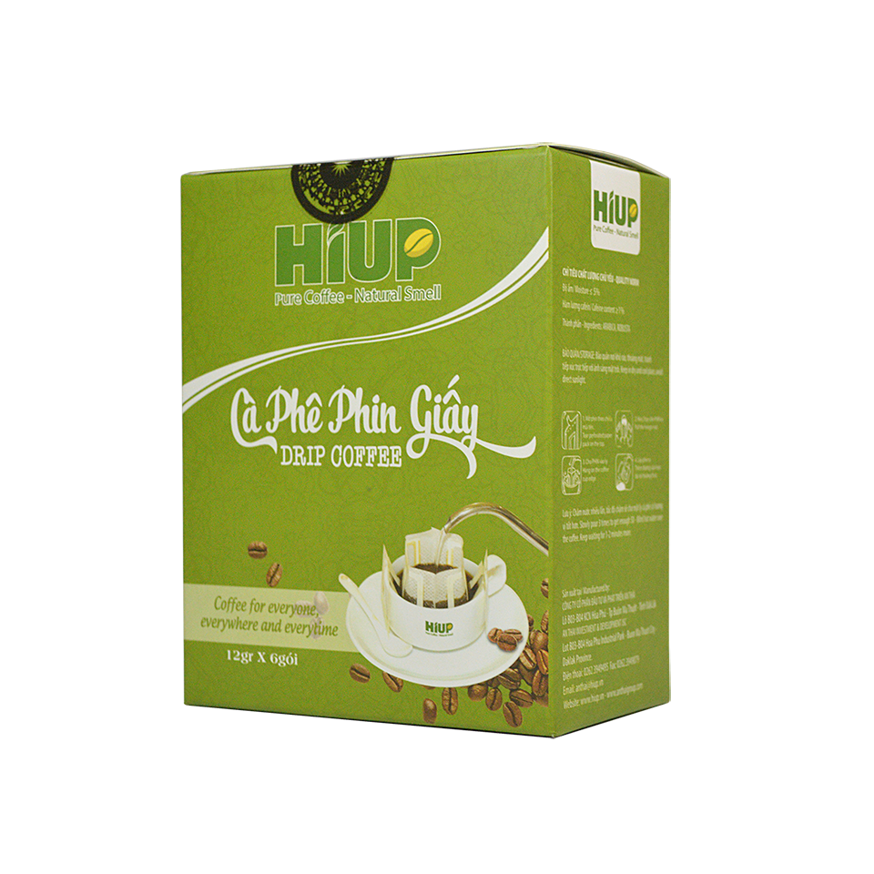 Cà Phê Phin Giấy Hiup Coffee (Hộp 6 phin x 12gr) - AnTháiCafé