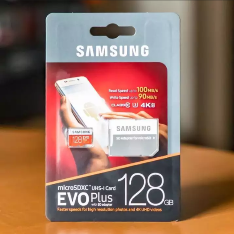 [Xả Kho]  Thẻ nhớ MicroSDXC Samsung Evo Plus 128GB UHS-I U3 4K 100MB/s kèm Adapter - box Anh