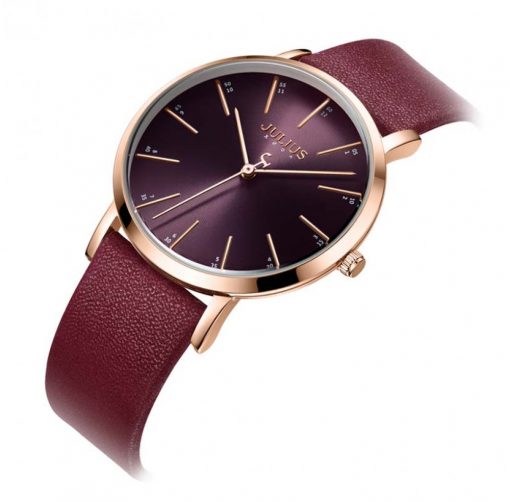 ĐỒNG HỒ NỮ JA-1161C JULIUS HÀN QUỐC DÂY DA (ĐỎ)
