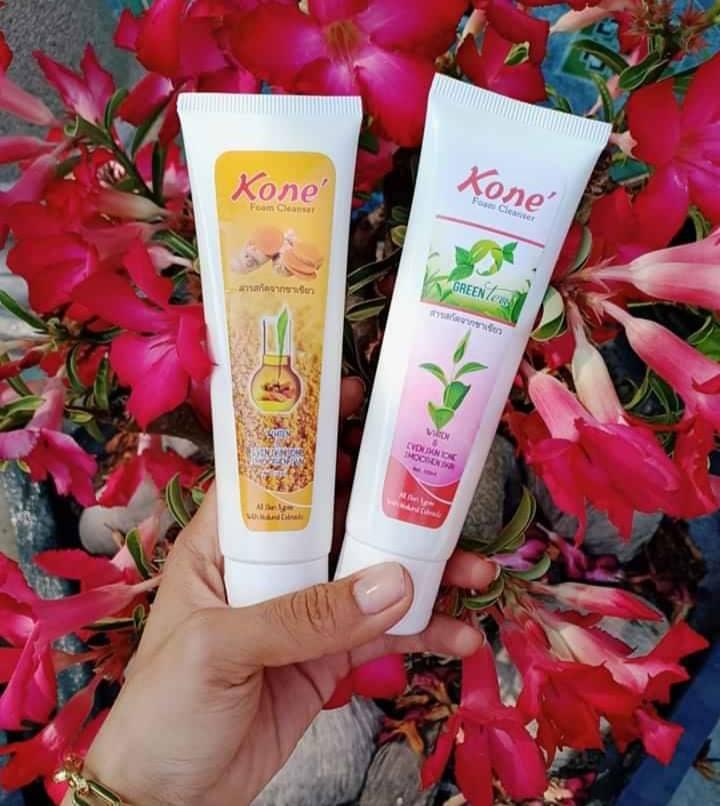(Bán Chạy) Sữa Rửa Mặt Kone Nghệ , Trà Xanh, Rau Má , Sữa Bò 100ml Mờ Thâm , Chống lão Hóa , Trắng mịn Da
