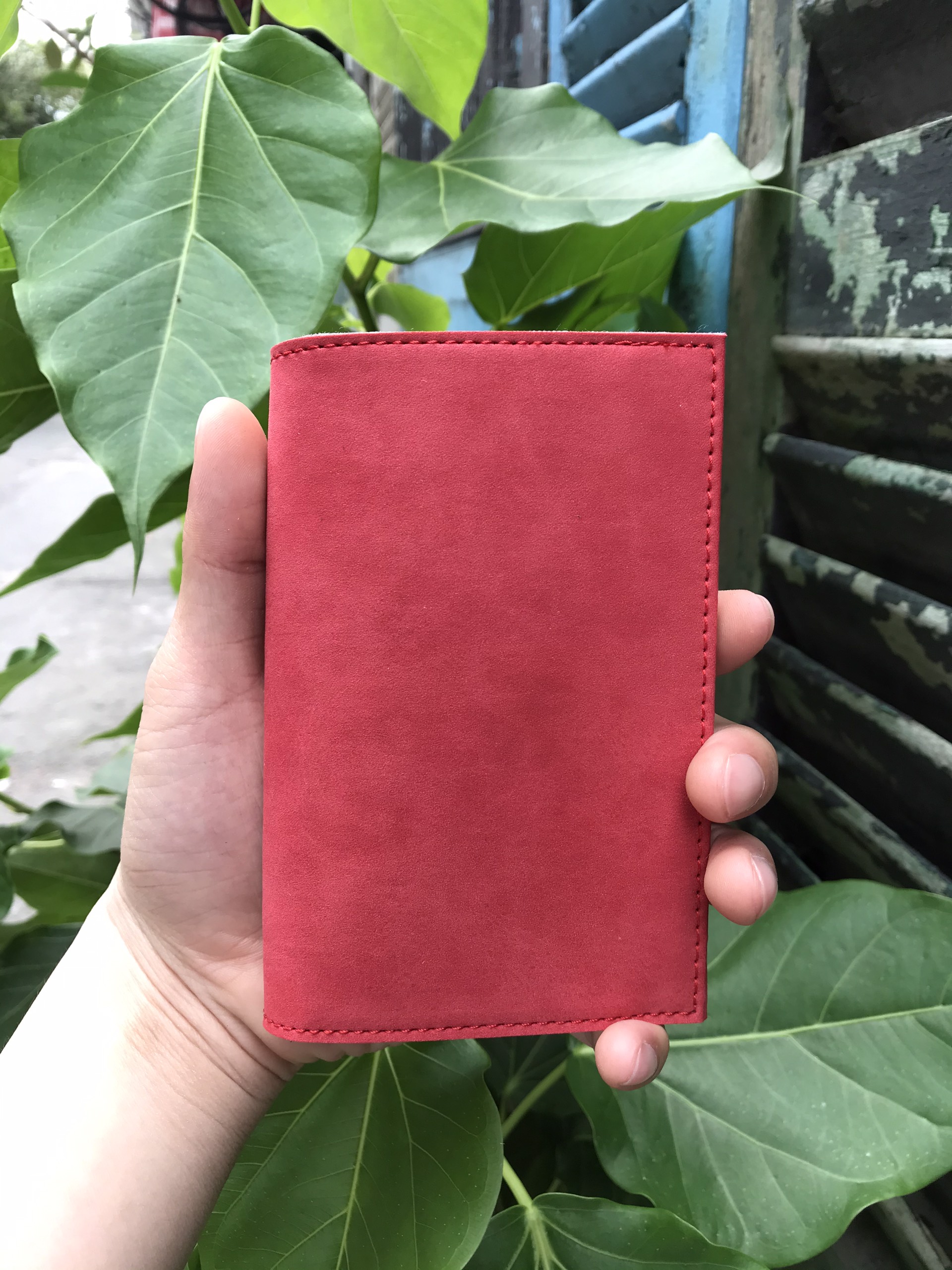 Ví đựng hộ chiếu/cover passport màu đỏ Retro