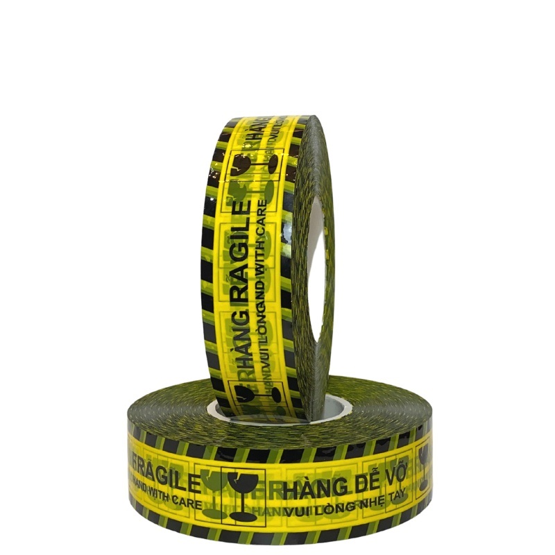 Băng keo in chữ Hàng dễ vỡ - 100yard( 1 cuộn)