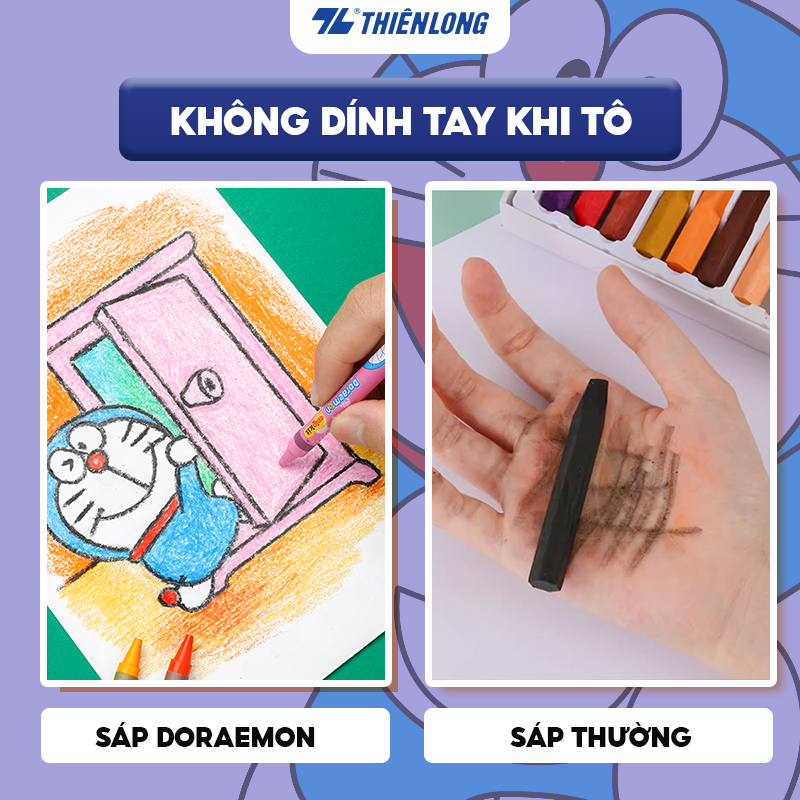 Combo 4 hộp sáp 24 màu Colokit Doraemon CR-C06/DO