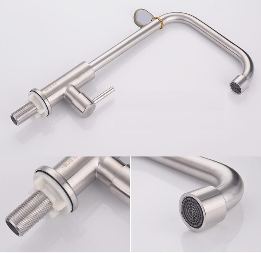 [HCM]Vòi rửa bát chén (chỉ lạnh) INOX SUS 304 ống phi 18