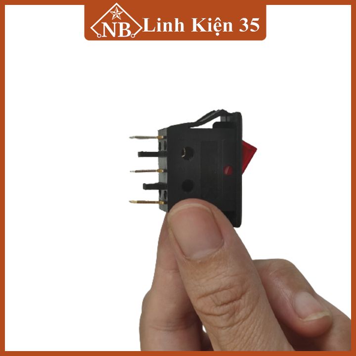 Công tắc bập bênh KCD2-01 10A/250V 3 chân có đèn báo