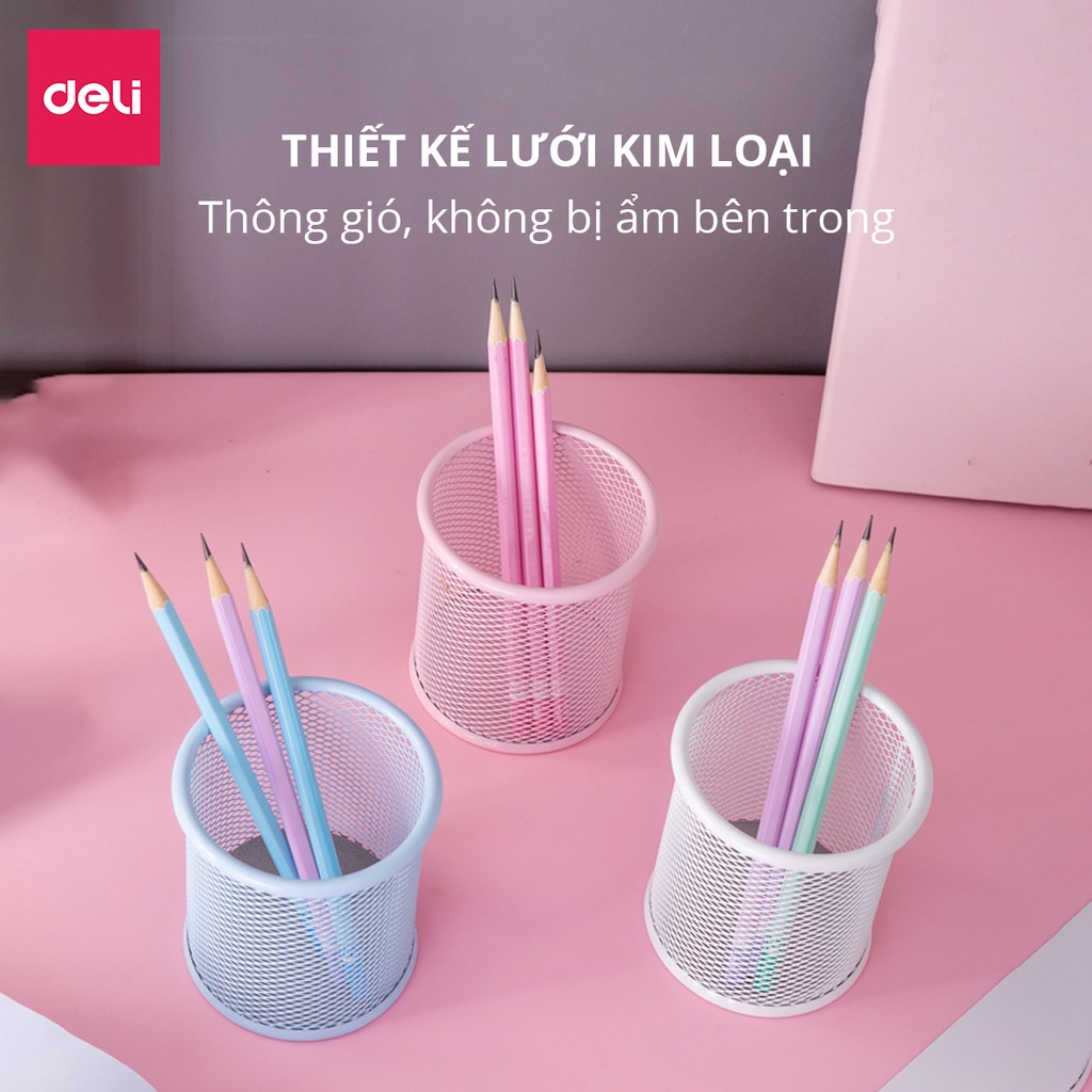 Khay cắm bút sắt tròn Deli 9153 / 9172